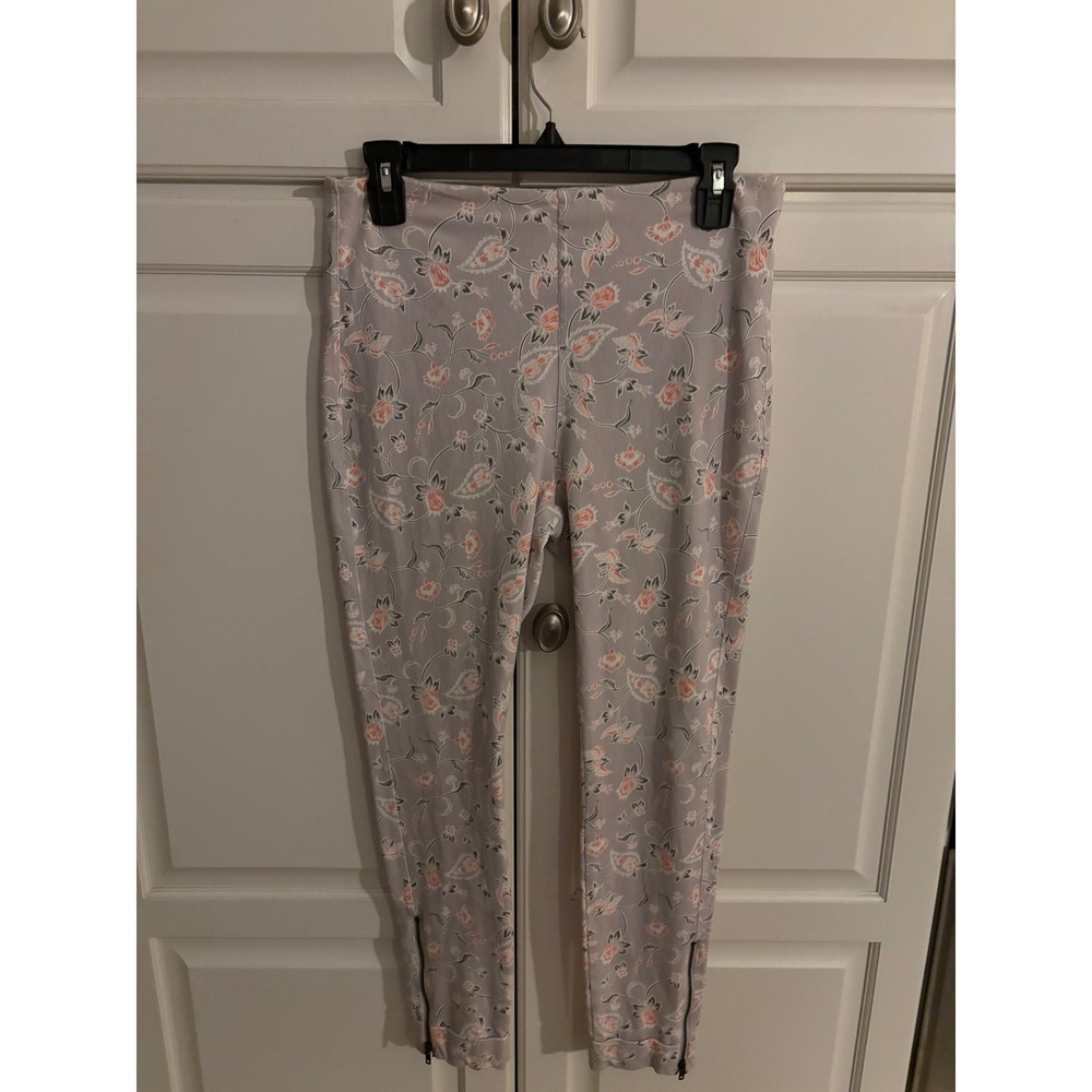 Lysse Floral Paisley Leggings Ankle Zip Lavender‎ Peach Green Mens Large